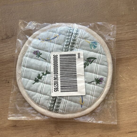 Anthropologie Canella Pot Holder Blue Floral Cotton NEW - Picture 2 of 3